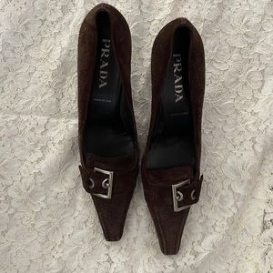 Prada kitten heel pumps